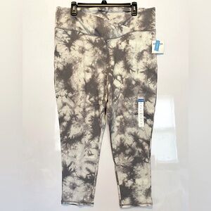 Arizona Tie Dye Lounge Leggings Girl’s XXL Gray Crossover Waist